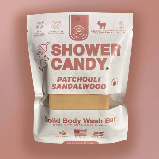 Patchouli Sandalwood Body Wash Bar Soap with Goat's Milk