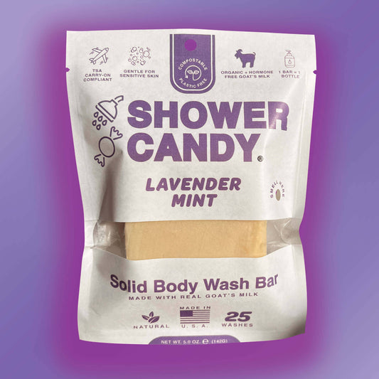 Lavender Mint Body Wash Bar Soap with Goat's Milk